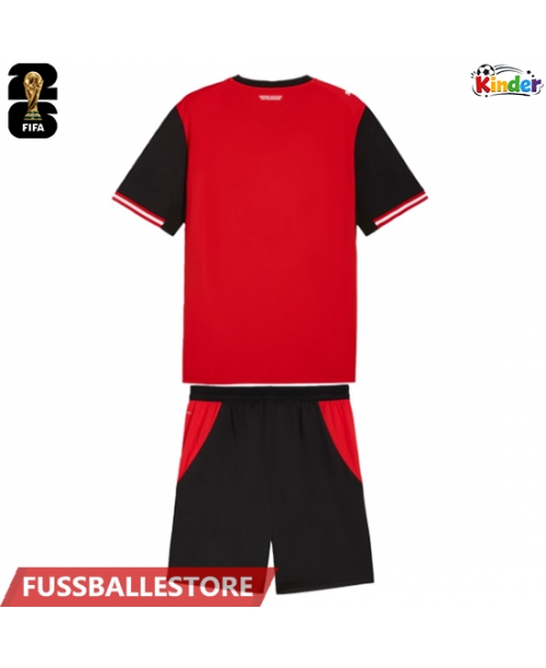 Günstige Österreich Heimtrikotsatz Kinder WM 2026 Kurzarm (+ Kurze Hosen)